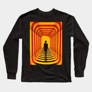 Optical Illusion - Man in Bowler Hat Long Sleeve T-Shirt